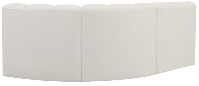 Meridian Furniture Arc 3-Piece Cream Leather Modular Sectional-3