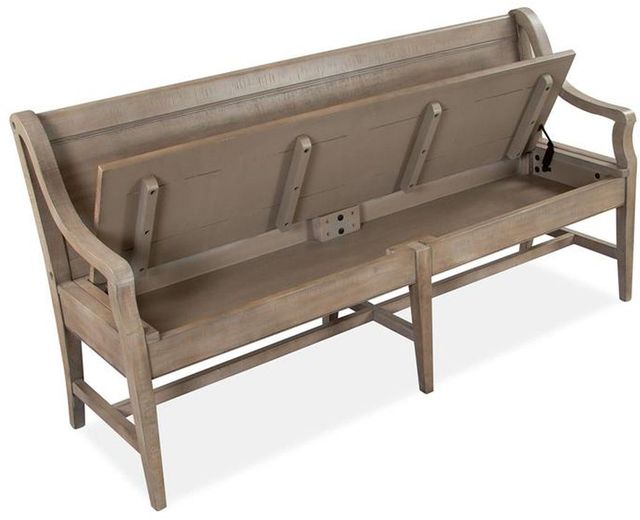 Magnussen Home® Paxton Place Dovetail Grey Bench with Back-2