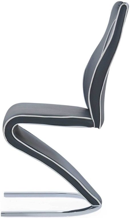Global Furniture USA Dark Gray/White Dining Side Chair-3