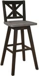 Mazin Furniture Amsonia Black/Distressed Gray Swivel Bar Chair-0