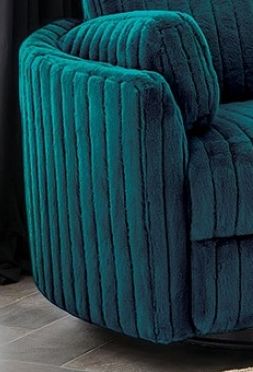 Furniture of America® Belper Dark Teal Power Glider Recliner with Swivel-2
