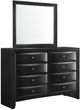 Elements International Emily Black Dresser and Mirror Set-0