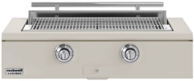 Caliber™ Rockwell Social 2-Burner Antique White Built-In Natural Gas Grill with Polished Chrome Hardware-0