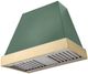 AGA Euclid 36" Mineral Green Wall Mounted Range Hood  with Polished Brass Trim-0