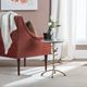 Crestview Collection Tweety Bird White Accent Table with Gold Base-1
