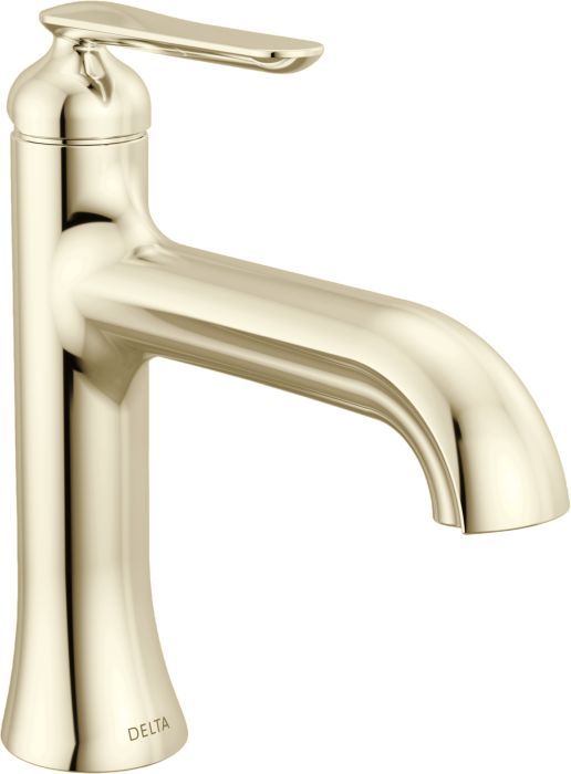 Delta Bonacci™ Polished Nickel Single Handle Bathroom Faucet with Drain-0