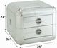 ACME Furniture Brancaster Aluminum Leather End Table -2