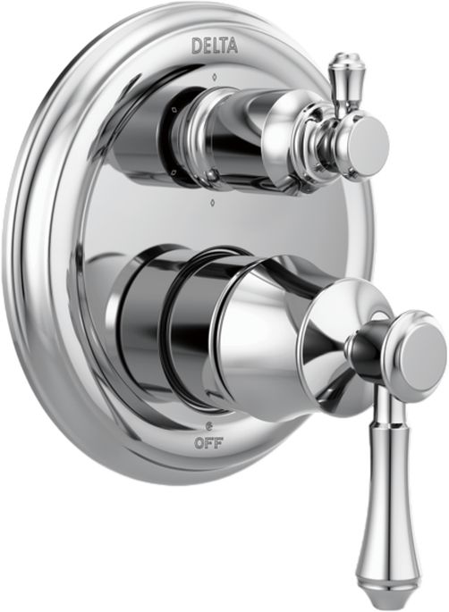 Delta Cassidy® Monitor® 14 Series Chrome 2-Handle Valve Trim with 6-Setting Integrated Diverter-0