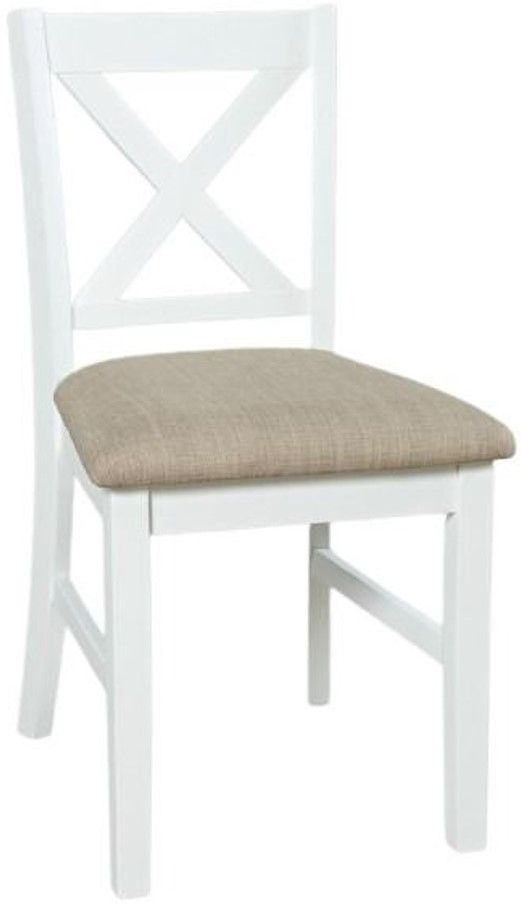 Jofran Inc. Hobson Beige/White X-Back Desk Chair-0