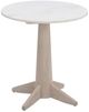 Bassett Mirror Horizons White End Table with White Oak Base-0