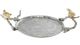 A & B Home Alvada 2-Piece Silver Small Decorative Tray Set-1