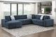 Homelegance® Raife 4-Piece Blue Sectional with Left Chaise-1