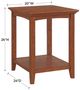 Whittier Wood® Furniture McKenzie Glazed Antique Cherry Rectangular Side Table-1