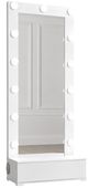 Global Furniture USA Ella White Narrow Tall Mirror with Drawer and Speaker-0