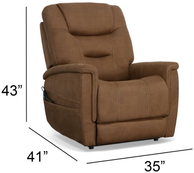 Flexsteel® Shaw Russet Brown Power Lift Recliner-2