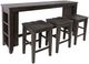 Jofran Inc. Madison County 4-Piece Barnwood Sofa Console and Stool Set-0