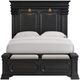 Elements International Kings Court Black Queen Storage Bed-4