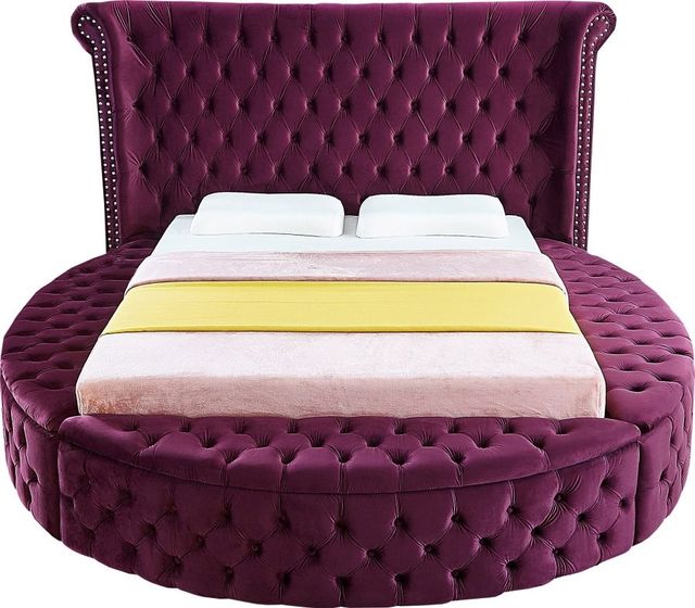 Meridian Furniture Luxus Purple Queen Bed-1