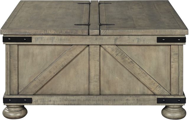 Signature Design by Ashley® Aldwin Gray Cocktail Table with Lift Top Storage-2