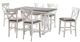 Cottage Creek Furniture Bar Harbor Natural Counter Height Dining Table with Cream Base-2