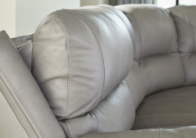 Signature Design by Ashley® Dunleith 3-Piece Gray Power Reclining Loveseat with Console-2