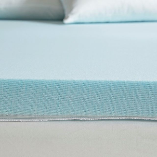 Olliix by Sleep Philosophy White Twin XL 2" Gel Memory Foam with 3M Cover Mattress Topper-4