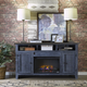 aspenhome® Eastport Malta Blue 65" Fireplace Console-2