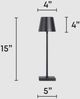 Classy Living 2-Piece Eclipse Aura I Matte Black Accent Lamp Set-1