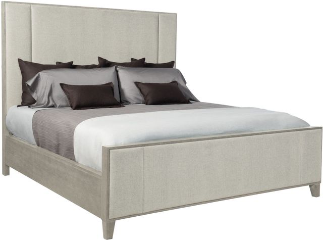 Bernhardt Linea Upholstered Greige Panel Bed-0