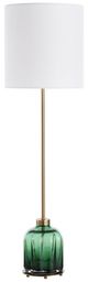 Uttermost® Lois Antique Brass/Emerald Buffet Lamp-0