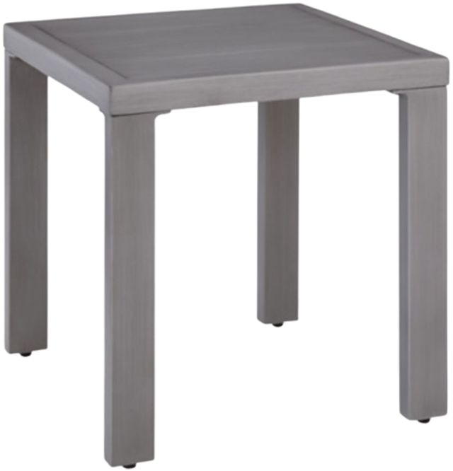 Signature Design by Ashley® Half Moon Beach Gray Aluminum Outdoor End Table-0