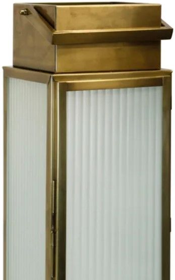 Stylecraft Gold Lantern with Ribbed Milk Glass-1