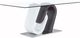 Global Furniture USA D2502 Clear Glass Top with Dark Gray/White Base-0