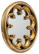 A & B Home Antique Gold Round Wall Mirror-0