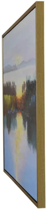 StyleCraft Sunrise over the Horizon Handpainted Canvas Wall Art-1