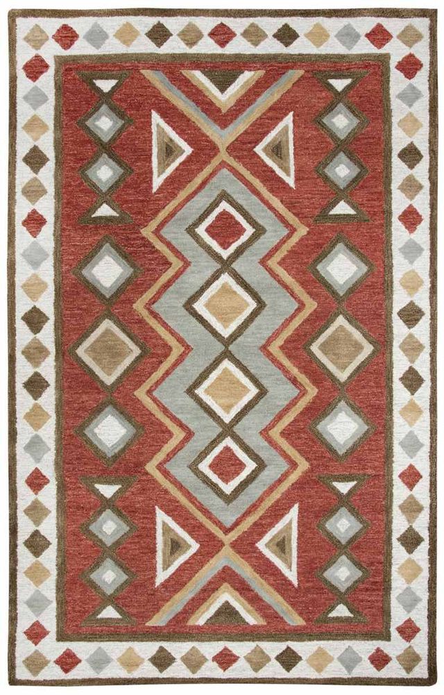 Rizzy Home Mesa Red 10'x13' Rectangular Rug-0