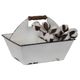 A & B Home White Caddy with Handle -0