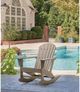 Signature Design by Ashley® Sundown Treasure Driftwood Polyethylene Outdoor Rocking Chair-4