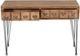 Jofran Inc. American Vintage Brown Console Sofa with Gray Base-4