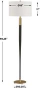 Uttermost® Stowe Satin Black Floor Lamp-2