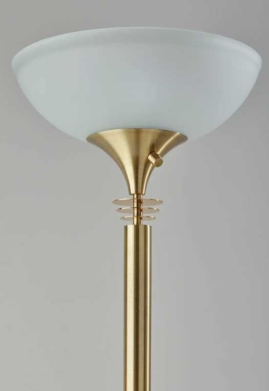 Adesso® Metropolis Antique Brass Torchiere-1