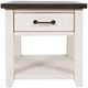 Jofran Inc. Madison County Harris Brown/Vintage White End Table-2