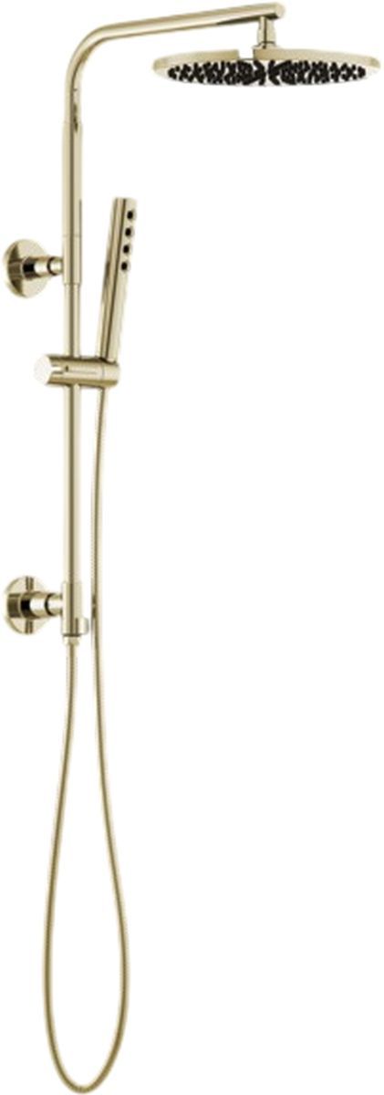 Brizo Essential™ Brilliance® Polished Nickel 12" Linear Round Single-Function Raincan Shower Head-2