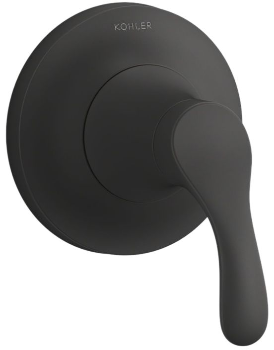 KOHLER® Simplice® MasterShower® Matte Black Transfer Valve Trim-0