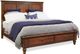 aspenhome® Cambridge Brown Cherry Queen Panel Storage Bed-0