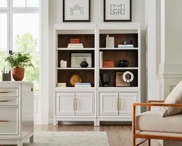 aspenhome® Alexander White Door Bookcase-1