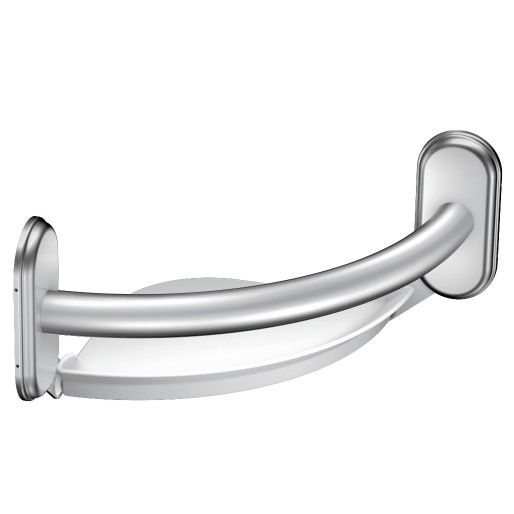 Moen® Grab Bar Chrome 9" Grab Bar With Corner Shelf-0