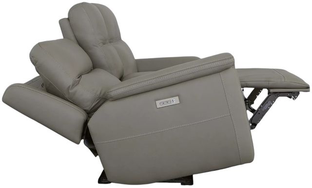 Flexsteel® Sawyer Gray Power Reclining Loveseat with Console, Power Headrests and Lumbar-1