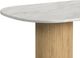 Elements International Sylvie White Faux Marble Top Dining Table with Natural Base-4