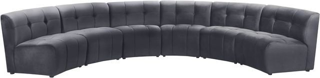 Meridian Furniture Limitless 6-Piece Grey Velvet Modular Sectional-0